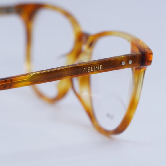 🕶️ New Celine CL50046F 053 Eyeglasses - Light Havana Frame 56mm - Picture 12 of 13